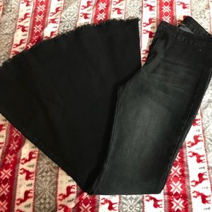 Black flare jeans